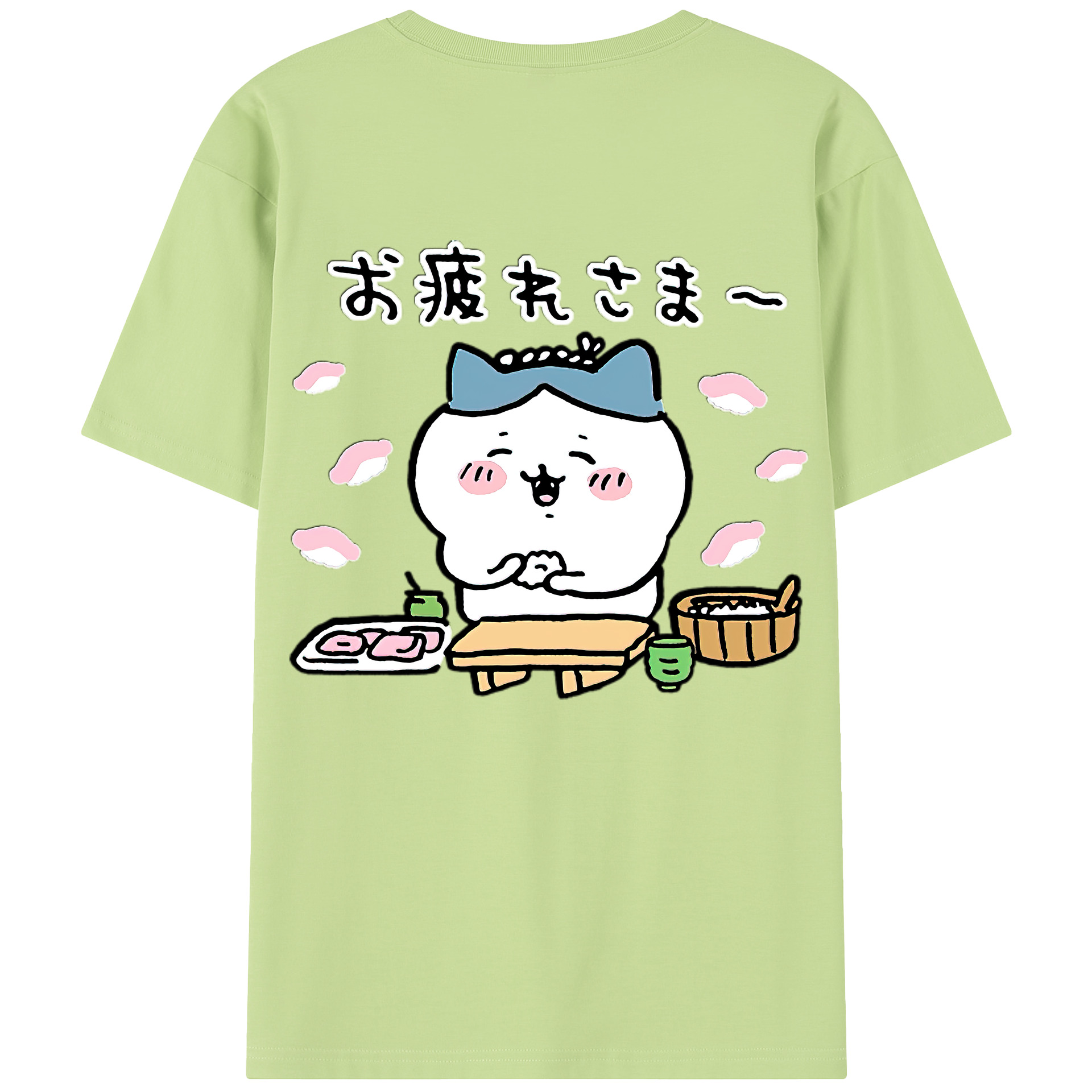 （画像用） ちいかわ ハチワレ Chii-kawa hachiware 綿100％半袖Tシャツ（背面プリント）